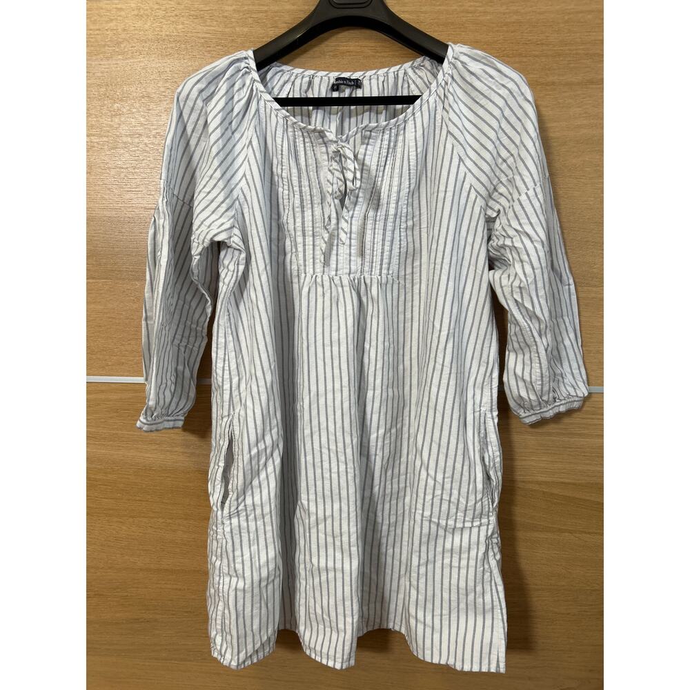 Abercrombie & Fitch Women XL Nautical Striped Tunic 3/4 Raglan Sleeve Dress